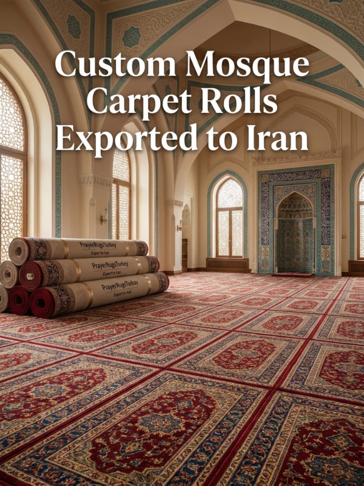 Custom Mosque Carpet Rolls Exported to Iran