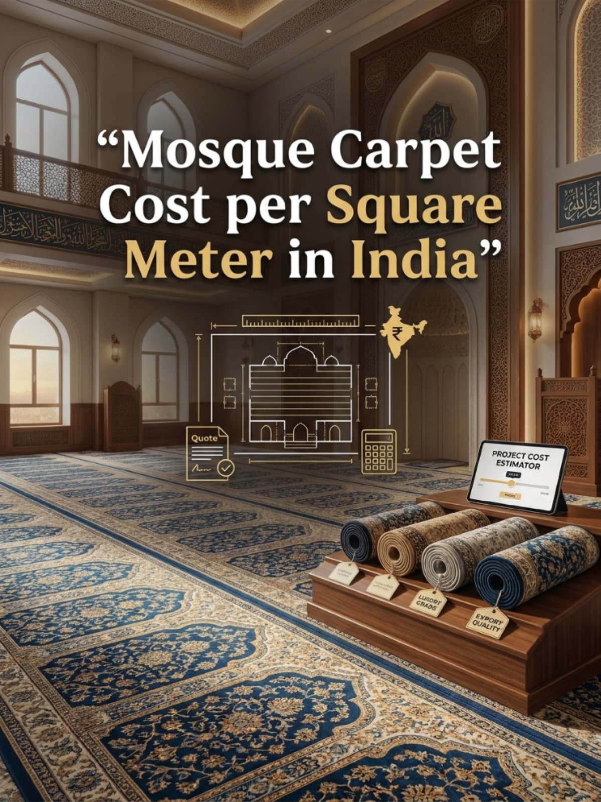 Mosque Carpet Cost per Square Meter in India