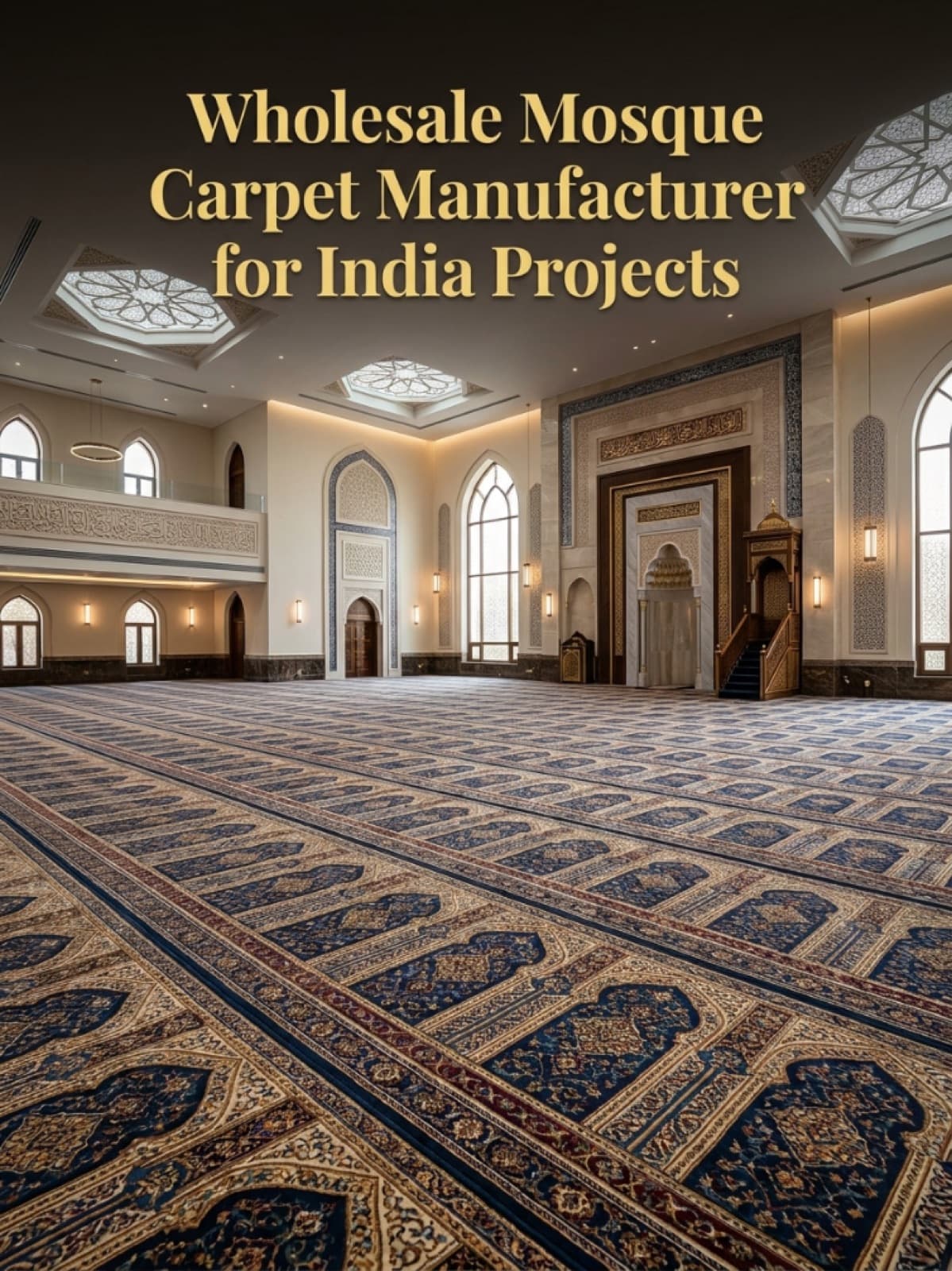 Wholesale Mosque Carpet Manufacturer for India Projects